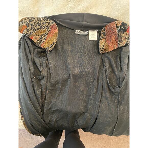 Vintage Women’s Dark Floral Leopard Print Kimono Artsy Boho Cardigan Size XL - Picture 10 of 10